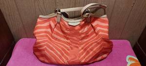 lot 202 image: Authentic Coach purse with leather handles