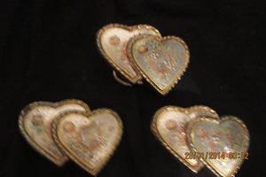 lot 134 image: WESTERN ETCHED MIX METAL DUEL HEARTS SIGNED W