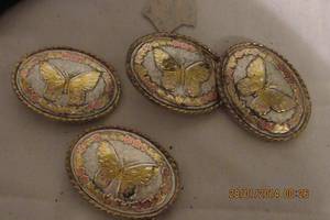 lot 131 image: WESTERN BELT BUCKLES-BUTTERFLY-OVAL SIGNED W