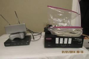 lot 154 image: BELKIN OMNIVIEW 4 PORT PS2 FLD056 W CABLES, RCA ATSC CONVERTER BOX POWER SUPLLY