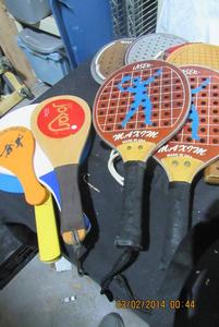 lot 83 image: PADDLE BALL RACKETS- MAXIM LASER, SPORT CRAFT,  AND MAR CRAFT, OTHERS -SEE PICS