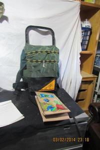 lot 182 image: CAMPING TRAILS SCOUT BACKPACK AND FISHERMAN COOLING POUCH