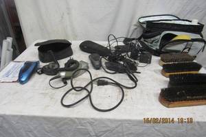 lot 248 image: REMINGTON AND BRAUN ELECTRIC RAZORS AND SHOE SHINE KIT