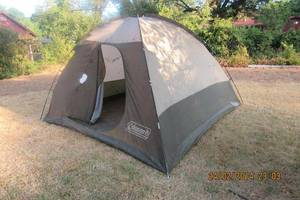 lot 234 image: COLEMAN 6 MAN SKY-DOME TENT 9.5 LONG X 10 WIDE X 6 TALL AT CENTER