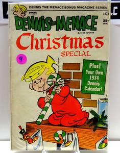 lot 9 image: VINTAGE Christmas Special - Dennis the Menace #123 Oct 1973 Fawcett Publications $$