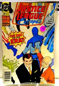 lot 10 image: Justice League Europe #36 1992 Break Downs Gerard Jones Chris Wozniak DC Comics $$