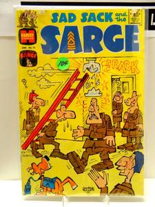 lot 104 image: VINTAGE SAD SACK AND THE SARGE #72 Harvey Hits (1969)