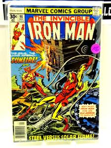 lot 116 image: IRON MAN #98 1977 NEWSSTAND EDITION- SUNFIRE APPEARANCE $$
