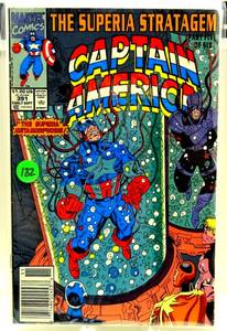 lot 132 image: Captain America #391 Volume 1 1991 Marvel Comics - NEWSTAND EDITION $