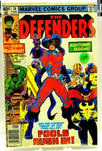lot 134 image: The Defenders #74 (Marvel Comics 1979) Mark Jewelers $$