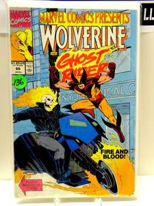 lot 136 image: Marvel Comics Presents #66 Wolverine and Ghost Rider 1990 $$