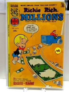 lot 140 image: VINTAGE Richie Rich Millions #79. Harvey comics $$