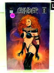 lot 142 image: Cynder #1 David & Linda Hernandez 1995 Immortelle Studios Comic