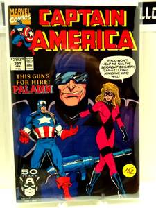 lot 152 image: Captain America Vol 1#381 -Paladin and Diamondback (Rachel Leighton) appearance (1991) $