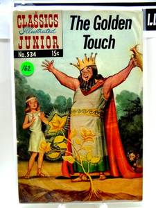 lot 162 image: VINTAGE Classics Illustrated Jr #534 The Golden Touch Silver Age (1957) $$$