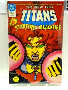 lot 171 image: THE NEW TEEN TITANS #23 AUGUST 1986 BAXTER SERIES FINE- DC COMICS BLACKFIRE