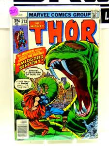 lot 205 image: 1978 Marvel Mighty Thor #273 Midgard Serpent Rare Key $$