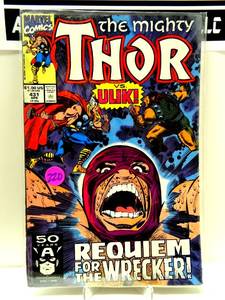 lot 220 image: The Mighty Thor #431 - V.S. Ulik - Requiem For The Wrecker - Rare Comic Book $$