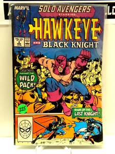 lot 225 image: Solo Avengers #4 (1988) NM, Starring Hawkeye and Black Knight