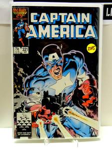 lot 245 image: Captain America # 321 Newsstand Marvel 1986 Classic Mike Zeck Cover $$$