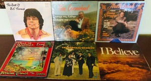 lot 118 image: LOT OF 6 ASSORTED RECORD ALBUMS33s including B.J.THOMAS &nbsp KIM CARMICHAEL &nbsp JIMMY SWAGGART &amp OTHER GOSPEL ALBUMS