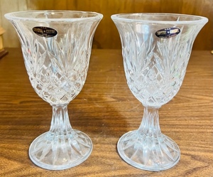 lot 68 image: 2 BePLOMBBePlomo LEAD CRYSTAL GOBLETS - 7.5