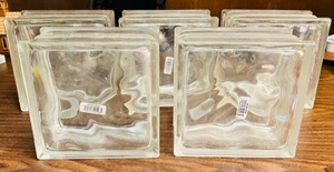 lot 209 image: 5 ARCHITECTURAL GLASS BLOCKS 8x 8x 4