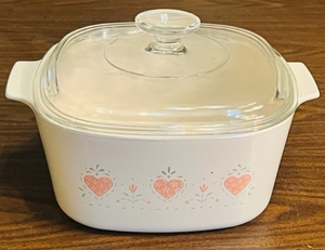 lot 266 image: CORNING WARE FOREVER YOURS HEART A-3-B