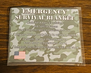 lot 307 image: EMERGENCY SURVIVAL BLANKET