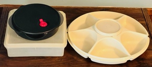lot 317 image: LOT OF 3 TUPPERWARE CONTAINERS - INCLUDING A Tupperware party TRAY