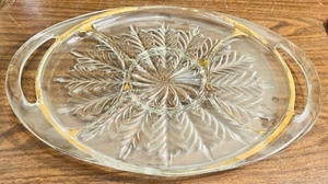 lot 355 image: 15.5 VINTAGE CONDIMENT SERVING TRAY