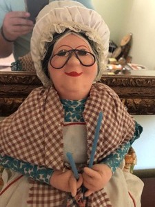 lot 136 image: VINTAGE SEWING LADY VACUUM COVER&nbsp