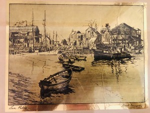 lot 143 image: 5 GOLD FOIL PICTURES 10x18