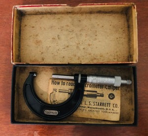 lot 132 image: VINTAGE STARRETT MICROMETER CALIPER #436 - 1-2&nbsp
