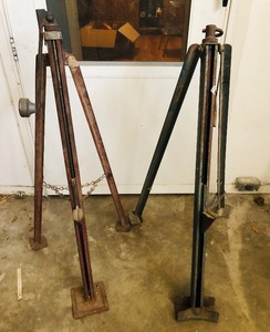 lot 162 image: TWO 36 VINTAGE JACK STANDS