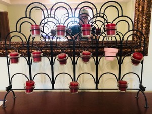 lot 173 image: VOTIV 13 CANDLE IRON HOLDER 30x 22
