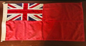 lot 167 image: AUTHENTIC BRITISH RED ENSIGN FLAG 28x 14