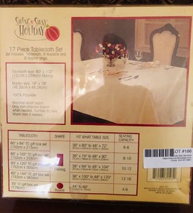 lot 166 image: SWING SWAY HOLIDAY 17 PIECE TABLE CLOTH SET