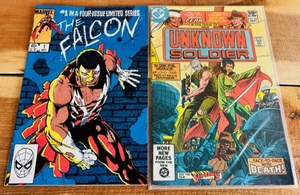 lot 294 image: 2 COMIC BOOKS - THE FALCON #1 &amp THE UNKNOWN SOLDIER #255