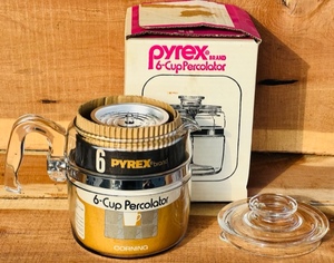 lot 103 image: CORNING-PYREX NEW 6-CUP PERCOLATOR #7756 - IN BOX