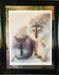 lot 171 image: Limited Edition Framed Wolf Art by Simone #356500