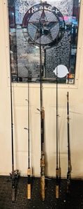 lot 173 image: Five Fishing Rods W South Bend Bait-casting Reel