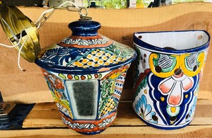 lot 174 image: Decorative Hanging and Wall Lamps Made in Mexico by S. Venegas