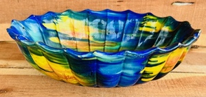 lot 83 image: Vintage 14x10x4 N.M. Ceramic Fruit Bowl