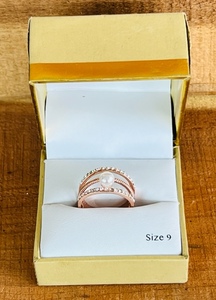 lot 96 image: Macys Charter Club Size 9 Pearl Ring