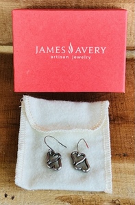 lot 98 image: James Avery Sterling Silver Linked Hearts Earrings