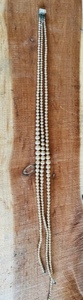 lot 99 image: Three Strand Pearl Necklace W Sterling Clasp