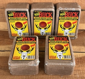 lot 223 image: Lot of 5 Mad Buck Deer Brick Lick- APPLE SCENT