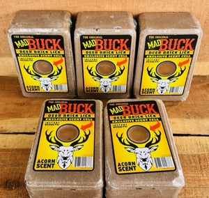 lot 226 image: Lot of 5 Mad Buck Deer Brick Lick- ACORN SCENT