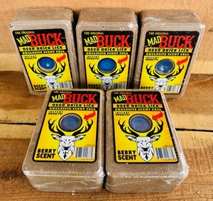 lot 229 image: Lot of 5 Mad Buck Deer Brick Lick- BERRY SCENT